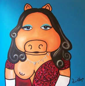 Painting Of Mizz Piggie for Wendy Williams. 4 of 5