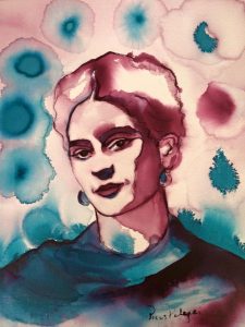 Frida Kahlo Water Colour Commissioned Art by Picos Pelgri